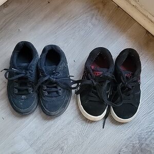 Vans Kids Black Sneakers with White Soles